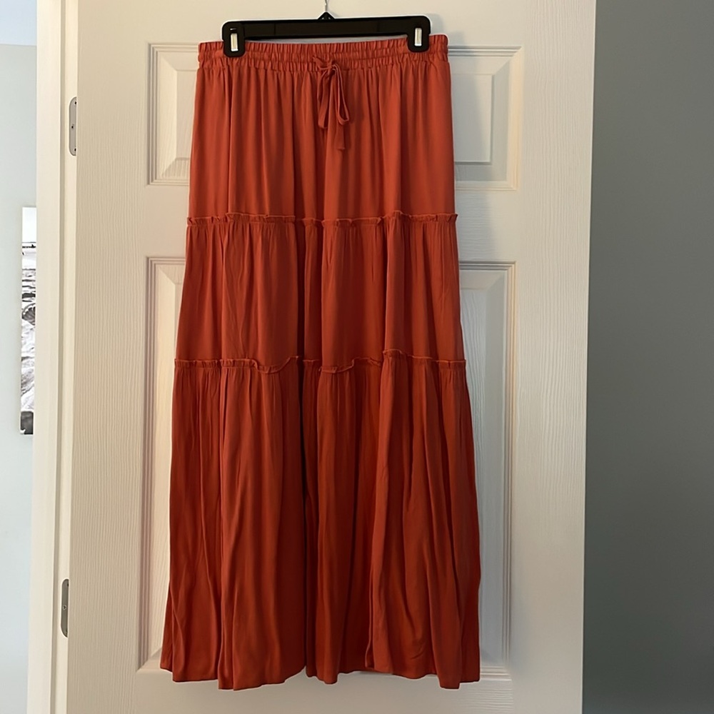 Boho maxi/midi skirt with elastic waistband and pockets! - Picture 3 of 6